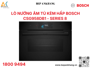 Lò nướng kèm hấp Bosch CSG958DB1 Series 8 - Accent Line âm tủ